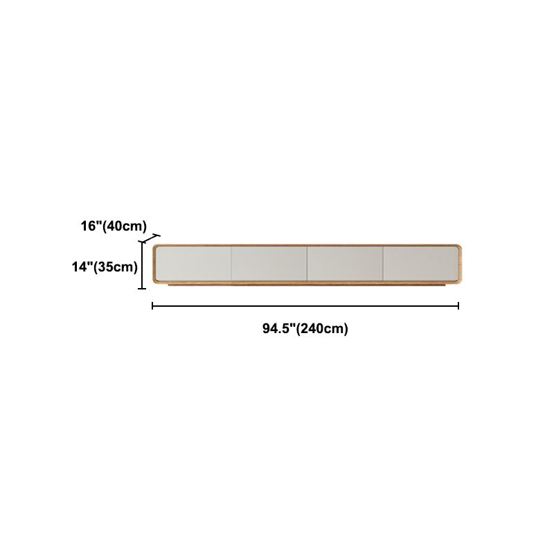 Holz -TV -Ständer geschlossener Speicher -TV -Konsole mit 3 /4 -Schubladen, 16 "D x 10" H