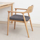 Silla de brazo de estilo moderno de madera de madera abierta silla de comedor para la cocina