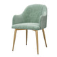 Velvet Upholstered Dining Chair Modern Parsons Furniture with Gold Legs in Matte Finish