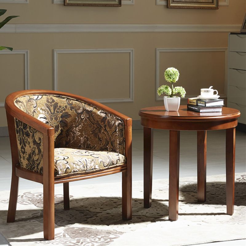 Brown Solid Wood Frame Dining Arm Chair Indoor Upholstered Arm Chair Clearhalo 'Dining Chairs' 'Dining Tables & Seating' 'dining_chair' 'furn' 'furn_dining_chair' 'Furniture' 'Kitchen & Dining Furniture' 1200x1200_188fcca2-c917-4953-832d-7149b29a14b0