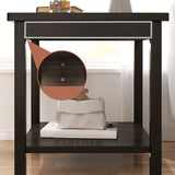 Tavolino di stoccaggio in legno moderno a 4 gambe tavolino per soggiorno