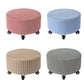 Cotton Blend Ottoman Houndstooth Pattern Fade Resistant Round Ottoman with Wheels Clearhalo 'furn' 'furn_ottomans_poufs' 'Furniture' 'Living Room Furniture' 'Ottomans & Poufs' 'ottomans_poufs' 1200x1200_189352a2-91a0-431a-a06c-a08302afb72f