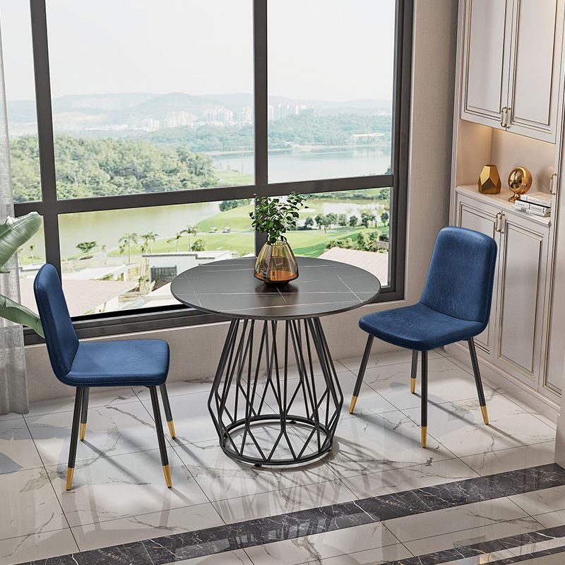 Round Sintered Stone Dining Table Traditional Luxury Dining Table for Dining Room Clearhalo ' dining_table' 'Dining Tables & Seating' 'Dining Tables' 'furn' 'furn_dining_table' 'Furniture' 'furniture_dining_table' 'Kitchen & Dining Furniture' 'kitchen&dining_furn' 'kitchen' 'kitchen_dining_table' 1200x1200_18943f3a-365c-4511-beb0-29b2733cf484