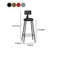 Modern Backrest Counter Stool Iron Bar Stool with Leather Cushion and Pedal for Cafe Clearhalo 'Bar Furniture' 'Bar Stools' 'bar_stools' 'furn' 'furn_bar_stools' 'Furniture' 'Kitchen & Dining Furniture' 1200x1200_189447fd-cc42-4d00-b98e-7edf6d2a9415