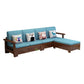 Nordic Settee Cushions Sectional Square Arm Fabric Seating for Living Room