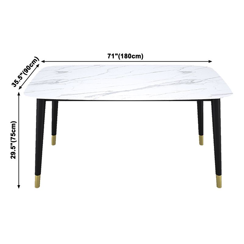 Stone Table Contemporary Style Rectangle Dining Site Table with 4 Legs Clearhalo ' dining_table' 'Dining Tables & Seating' 'Dining Tables' 'furn' 'furn_dining_table' 'Furniture' 'furniture_dining_table' 'Kitchen & Dining Furniture' 'kitchen&dining_furn' 'kitchen' 'kitchen_dining_table' 1200x1200_189536e4-c3ec-4bb1-b8bc-3f5a0de5c235