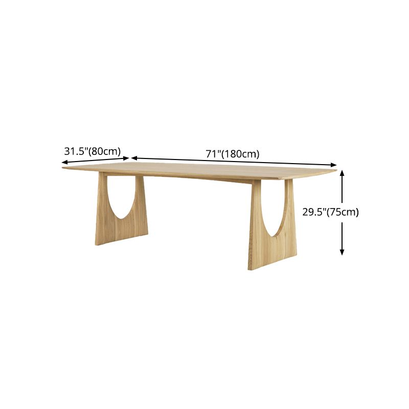 Rectangle Double Pedestal Modern Dining Table Solid Wood Fixed Table Clearhalo ' dining_table' 'Dining Tables & Seating' 'Dining Tables' 'furn' 'furn_dining_table' 'Furniture' 'furniture_dining_table' 'Kitchen & Dining Furniture' 'kitchen&dining_furn' 'kitchen' 'kitchen_dining_table' 1200x1200_1897128e-e19a-48b4-b5c6-13b215153798
