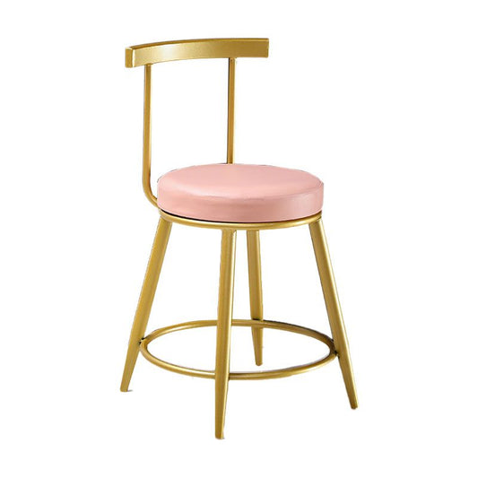 Nordic Style Upholstered Fabric Stools Armless Round Barstools for Home Clearhalo 'Bar Furniture' 'Bar Stools' 'bar_stools' 'furn' 'furn_bar_stools' 'Furniture' 'furniture_bar_stools' 'Kitchen & Dining Furniture' 1200x1200_18972d74-2355-4e83-83b6-5fe914b2991a