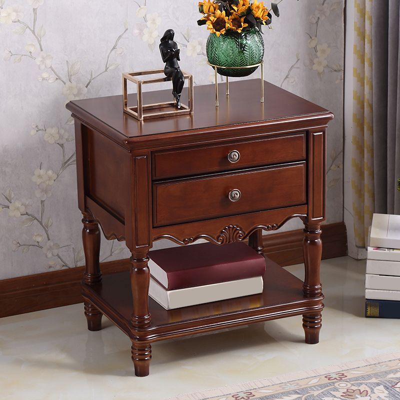 Solid Wood Night Table Open Storage Bed Nightstand with Drawer Clearhalo 'Bedroom Furniture' 'furn' 'furn_night_stand' 'Furniture' 'night_stand' 'Nightstands' 1200x1200_1897ecf5-de12-4191-8674-322c86f0c185