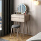 Contemporary Wooden Vanity Set with Stool for Living Room - 31.5" High