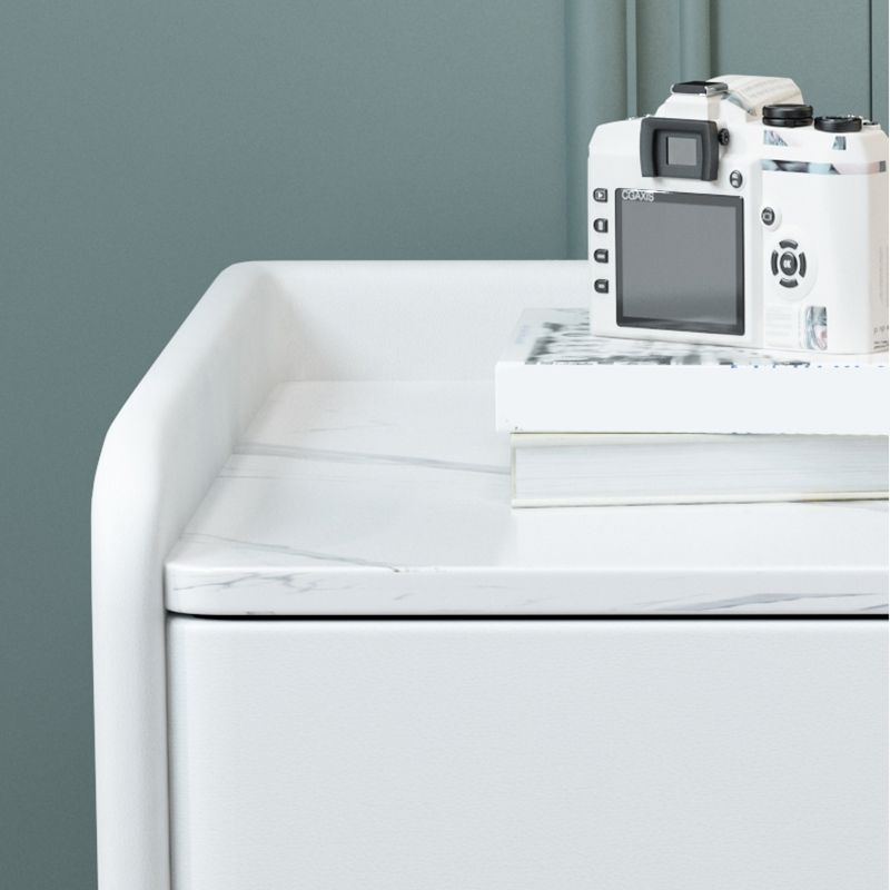 Moderne 20 Zoll H Night Tischstein Top 2-Drawer-Aufbewahrung Nachttisch mit Beinen