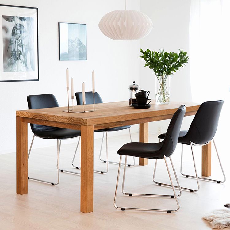 Modern Solid Wood Khaki Dining Table Rectangle Kitchen Dining Table with 4 Legs Base Clearhalo ' dining_table' 'Dining Tables & Seating' 'Dining Tables' 'furn' 'furn_dining_table' 'Furniture' 'furniture_dining_table' 'Kitchen & Dining Furniture' 'kitchen&dining_furn' 'kitchen' 'kitchen_dining_table' 1200x1200_189aaf62-eb33-4df5-a75c-1c42ed6115b6