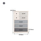Modern Style Storage Chest Vertical Wood White Storage Chest Dresser with Drawers