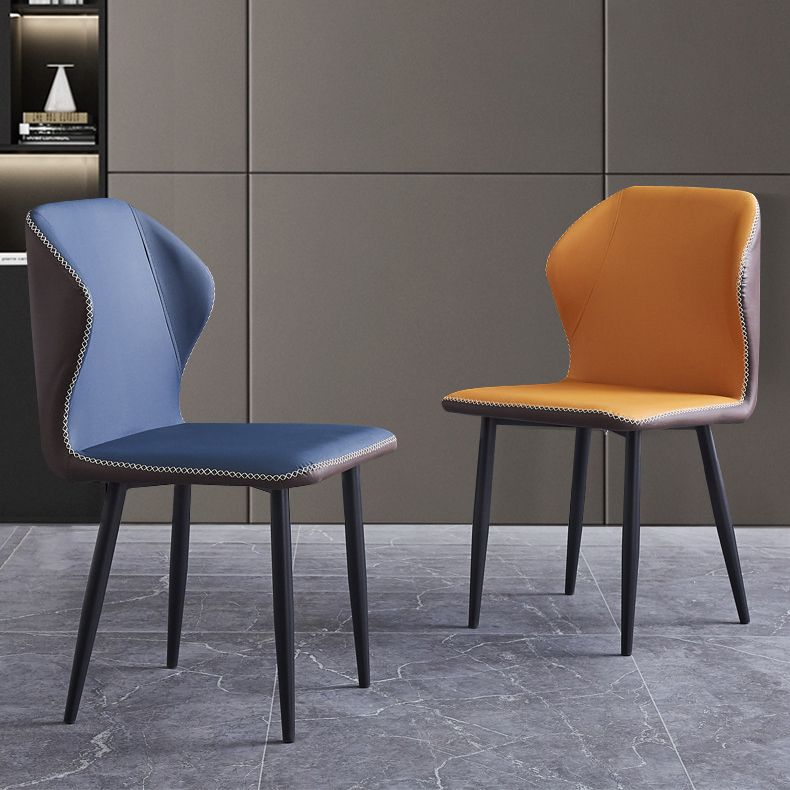 Contemporary Style Metal Chairs Wingback Side Kitchen Dining Room Chair Clearhalo ' kitchen&dining_furn' 'Dining Chairs' 'Dining Tables & Seating' 'dining_chair' 'furn' 'furn_dining_chair' 'Furniture' 'furniture_dining_chair' 'Kitchen & Dining Furniture' 'kitchen' 1200x1200_189c2089-e9dd-4d71-8d5a-d3ad4c143715