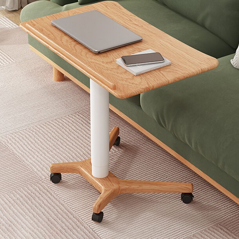 Bureau de bureau à domicile en bois en caoutchouc contemporain.