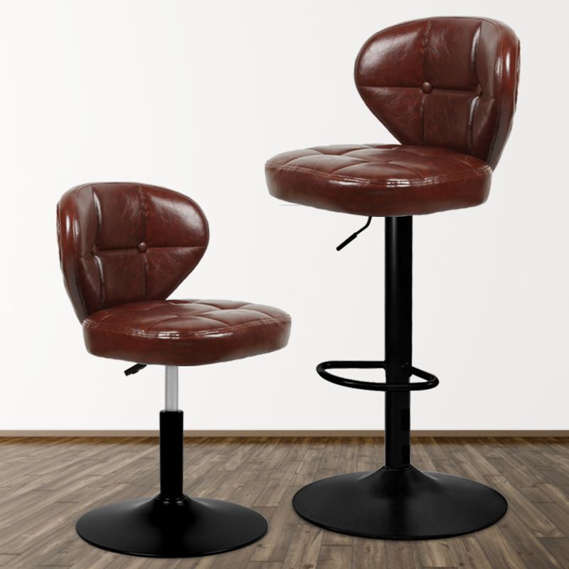 Faux Leather Bar Stools Swivel Adjustable Height Bristol Bar Stools