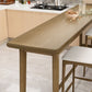Luxury Rectangle Solid Wood Bar Table Set 1/3/4 Pieces Counter Table with Armless Stools