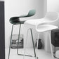 Tabouret de bar en plastique contemporain tabouret de dos bas avec base en métal pour le salon