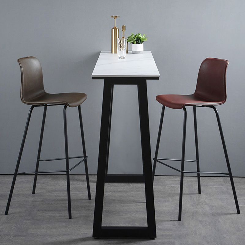 Industrial Bar Table 42-inch Height Stone Top Bistro Table for Coffee Shop Clearhalo 'Bar Furniture' 'Bar Tables' 'bar_tables' 'furn' 'furn_bar_tables' 'Furniture' 'furniture_bar_tables' 'Kitchen & Dining Furniture' 1200x1200_18a085bd-6692-45a8-ad8c-659d0d5cae1f