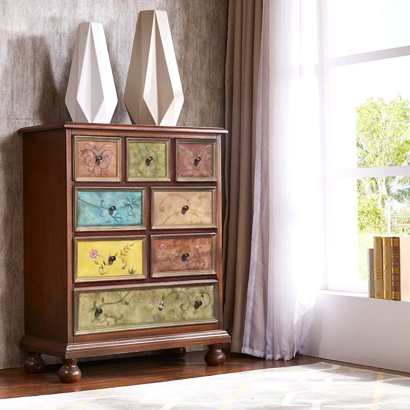 Mid-century Modern Wooden Chest Rectangle Accent Chest with 5-Drawer Clearhalo 'Cabinets & Chests' 'cabinets_chests' 'furn' 'furn_cabinets_chests' 'Furniture' 'Living Room Furniture' 1200x1200_18a0df78-86e2-44ad-90a7-f8d9270b1c21