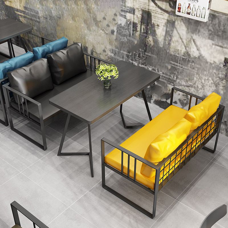 Industrial Dining Room Table Solid Wood Table with Double Metal Pedestal Clearhalo ' dining_table' 'Dining Tables & Seating' 'Dining Tables' 'furn' 'furn_dining_table' 'Furniture' 'furniture_dining_table' 'Kitchen & Dining Furniture' 'kitchen&dining_furn' 'kitchen' 'kitchen_dining_table' 1200x1200_18a11622-8a95-46a6-aa6b-aca74ead112c