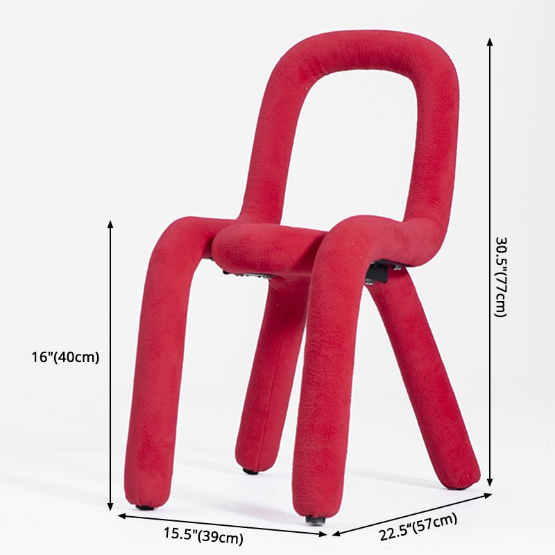 Velvet Designer Style Living Room Side Chair Matte Finish Open Back Dining Chair Clearhalo ' kitchen&dining_furn' 'Dining Chairs' 'Dining Tables & Seating' 'dining_chair' 'furn' 'furn_dining_chair' 'Furniture' 'furniture_dining_chair' 'Kitchen & Dining Furniture' 'kitchen' 1200x1200_18a1970a-a6ad-45b1-a01b-7eb9849c2d0e