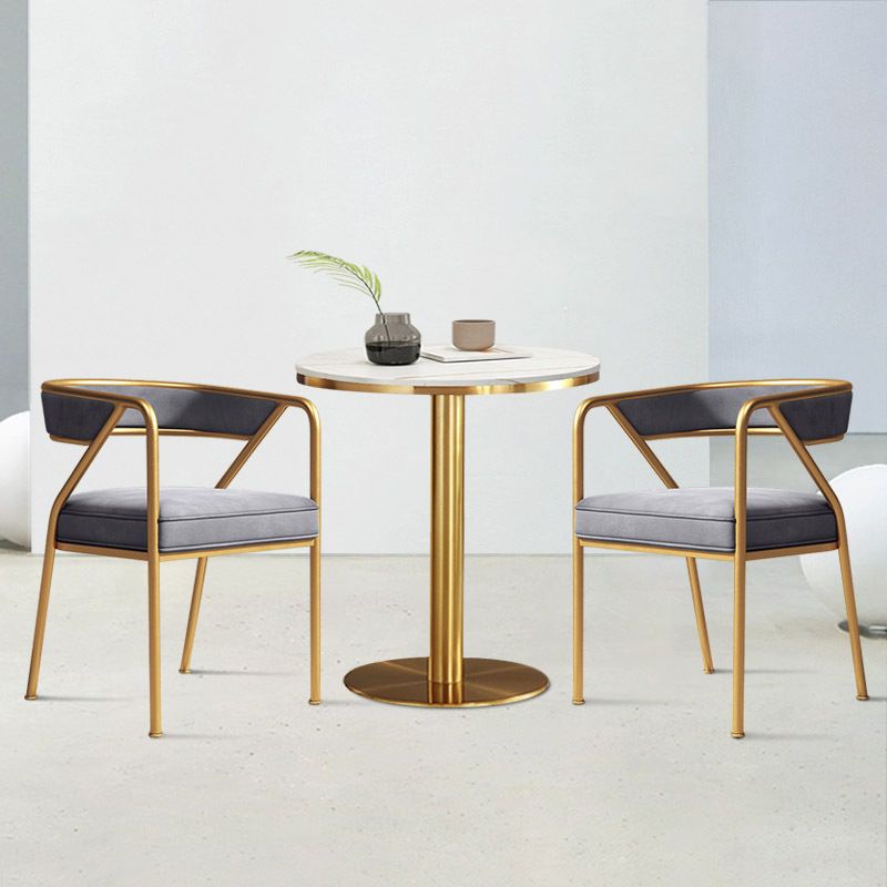 Glam Style Dining Chair Metal Open Back Dining Armchair for Indoor Clearhalo 'Dining Chairs' 'Dining Tables & Seating' 'dining_chair' 'furn' 'furn_dining_chair' 'Furniture' 'Kitchen & Dining Furniture' 1200x1200_18a19ddb-19d8-4814-941d-ae21d8ead13b