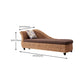 Upholstered Chaise Rattan Chaise Lounge Chair for Bedroom and Living Room