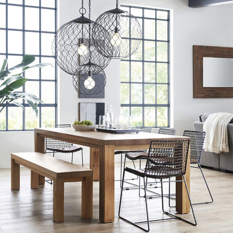 Modern Solid Wood Dining Table Rectangle Wooden Table with 4 Legs for Restaurant Clearhalo 'Dining Tables & Seating' 'Dining Tables' 'dining_table' 'furn' 'furn_dining_table' 'Furniture' 'furniture_dining_table' 'Kitchen & Dining Furniture' 'kitchen' 'kitchen_dining_table' 1200x1200_18a48938-7a69-4a3d-93f6-12104f3bf01b
