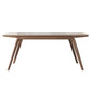 Table de salle à manger rectangulaire en pierre, mobilier de style moderne, blanc
