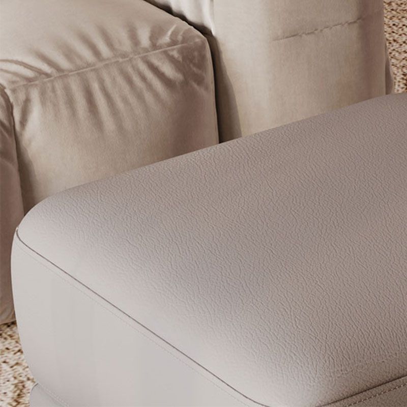 Square Footstools Genuine Leather Foot Stool , 15.6 Inch Width Clearhalo 'furn' 'furn_ottomans_poufs' 'Furniture' 'Living Room Furniture' 'Ottomans & Poufs' 'ottomans_poufs' 1200x1200_18a67213-d941-499c-96be-9b94ec08f1bb