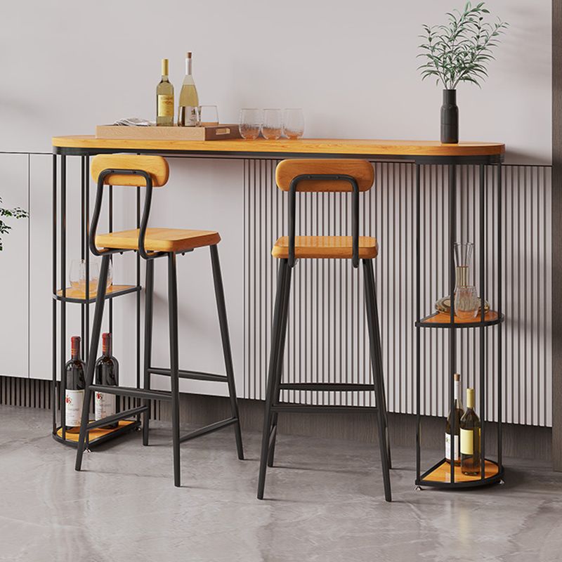 Modern Wood Counter Table 1/3 Pieces Bar Table Set with High Stools for Living Room Clearhalo 'Bar Furniture' 'furn' 'furn_home_bar_bar_sets' 'Furniture' 'Home Bars & Bar Sets' 'home_bar_bar_sets' 'Kitchen & Dining Furniture' 1200x1200_18a69836-2506-438e-a9c5-7c7c0116d8af