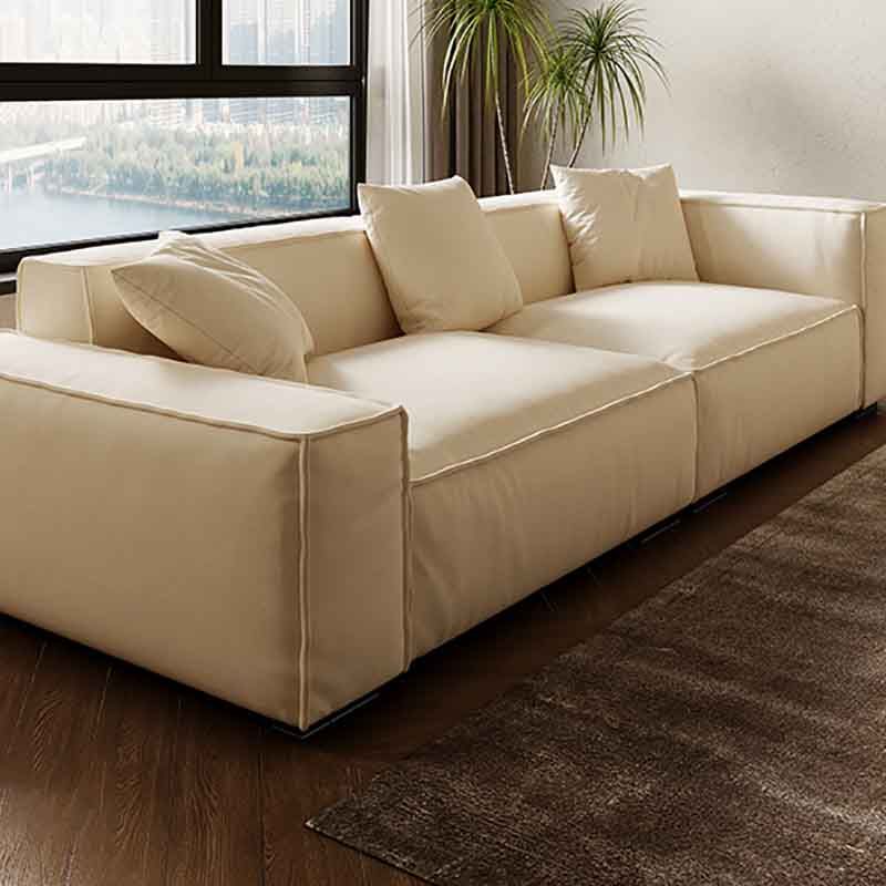 Tight Back Faux Leather Square Arm Sofa with Stain Resistant and Wear Resistance Clearhalo 'furn' 'furn_sofas' 'Furniture' 'furniture_sofas' 'kitchen' 'kitchen_sofas' 'Living Room Furniture' 'Sofa' 'sofas' 1200x1200_18a6a105-4dd7-46f1-846a-c35044eeb83d