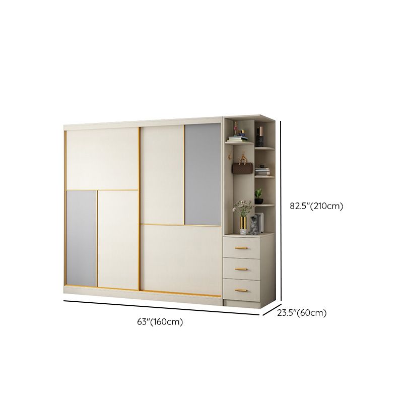 Porte scorrevoli della camera da letto Armadio in stile costiero.