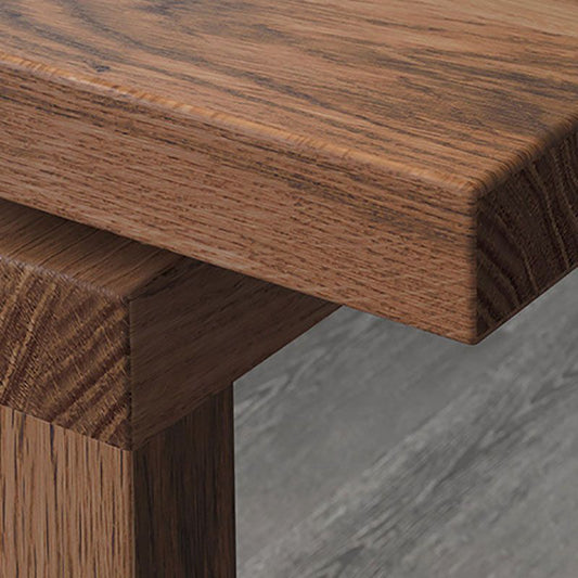 Tavolo da pranzo in legno di pino naturale tavolo da base di slitta rettangolo contemporanea