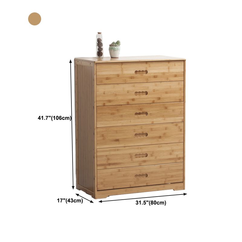 Modern Bamboo Storage Chest Dresser Bedroom Storage Chest with Drawers
