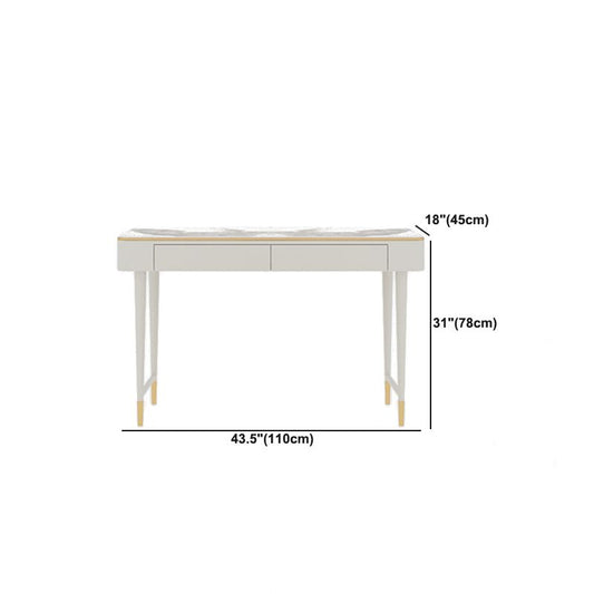 Glam Make -up Vanity Desk Leder Make -up Eitelkeitssatz mit Schieferplatte