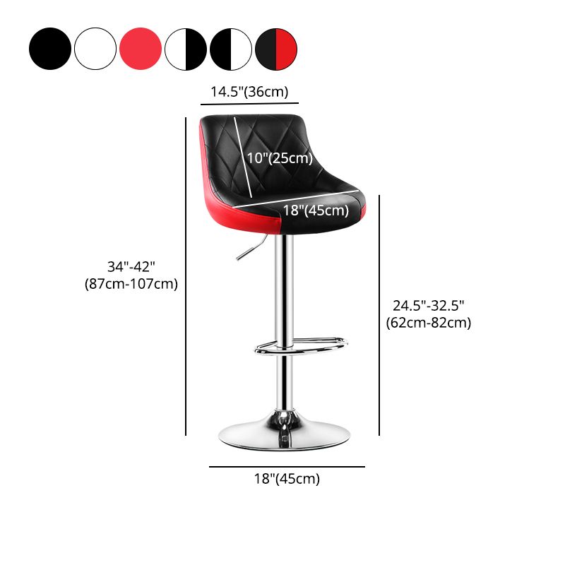 Indoor Rotating Lifting Barstool Nordic Leather Cushion Bar Stool Clearhalo 'Bar Furniture' 'Bar Stools' 'bar_stools' 'furniture_bar_stools' 'Kitchen & Dining Furniture' 'kitchen&dining_furn' 'kitchen' 'kitchen_furn' Furniture' 1200x1200_18aa15cc-c6b7-4bbe-9bdd-1999f8e15604