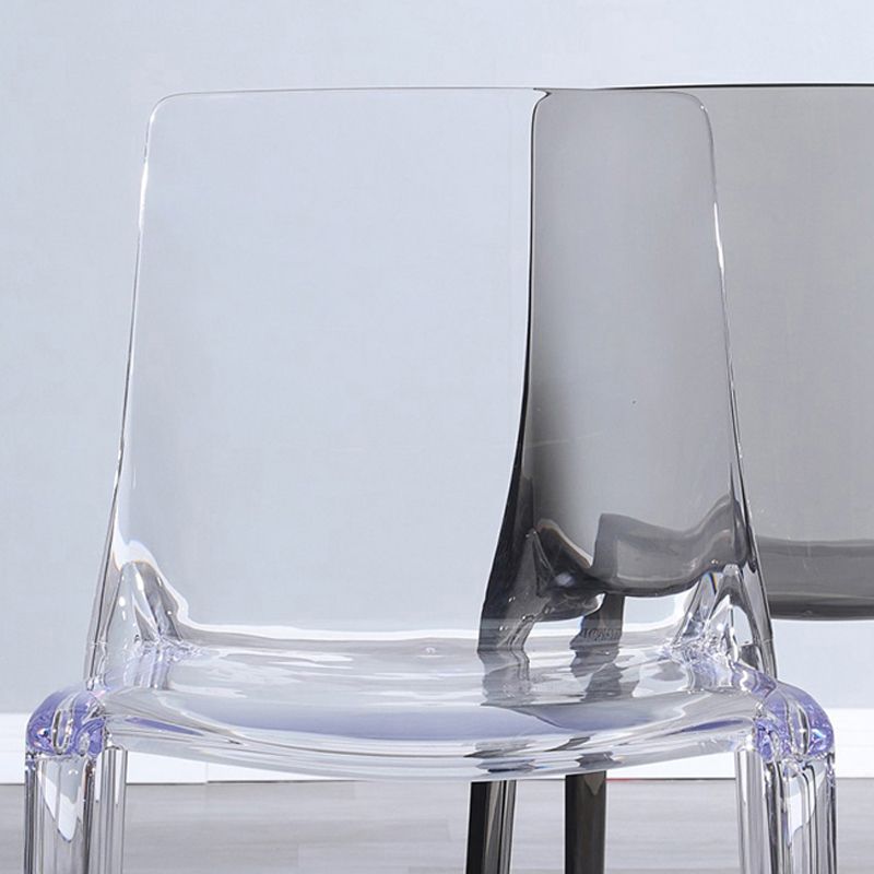 Kitchen Dining Side Chair Contemporary Plastic Dining Armless  Chair