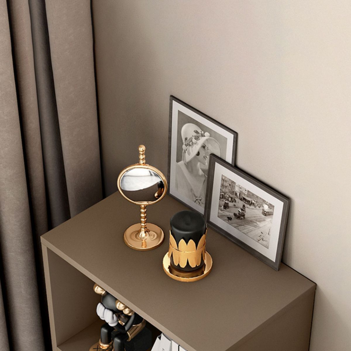 Libreria di legno moderna di libreria moderna di rettangolo con cassetti