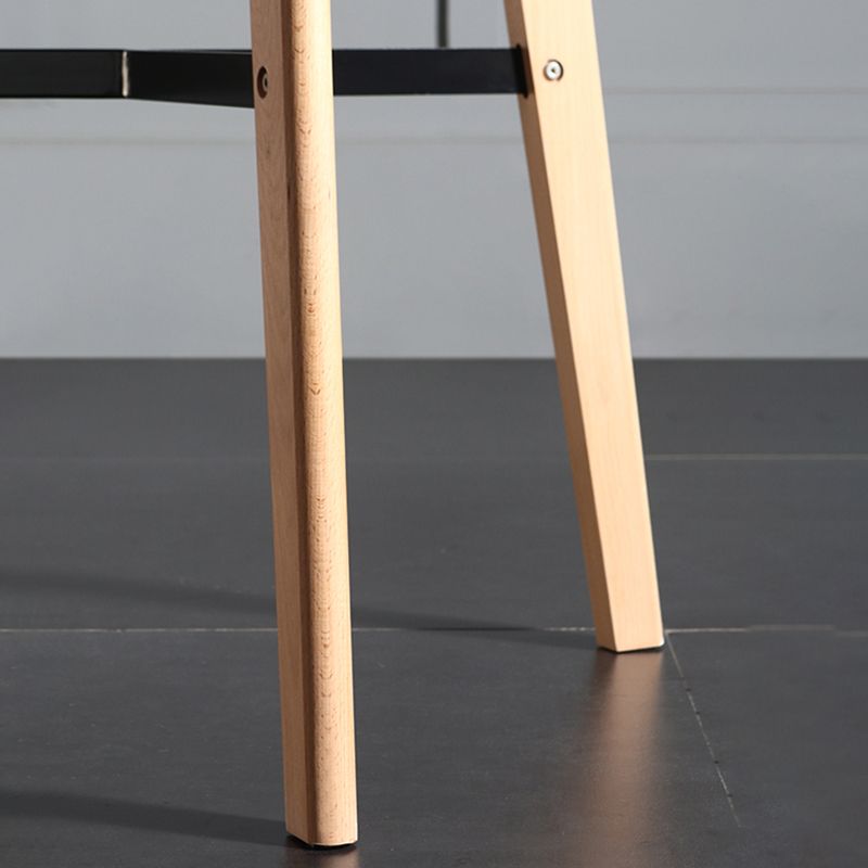 Modern Indoor Rectangle Trestle Bar Dining Table in Stone and Wood Clearhalo 'Bar Furniture' 'Bar Tables' 'bar_tables' 'furn' 'furn_bar_tables' 'Furniture' 'Kitchen & Dining Furniture' 1200x1200_18ac305a-4c0a-4d15-b249-3f4363170f45