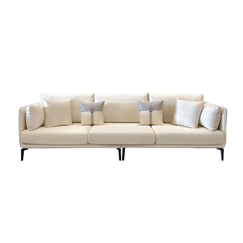 Stationary Stain Resistant Faux Leather Living Room Pillow Top Arm Modern Sofa Clearhalo 'furn' 'furn_sofas' 'Furniture' 'Living Room Furniture' 'Sofa' 'sofas' 1200x1200_18ac377a-6c2f-4741-9f28-d0a954b5d2d2