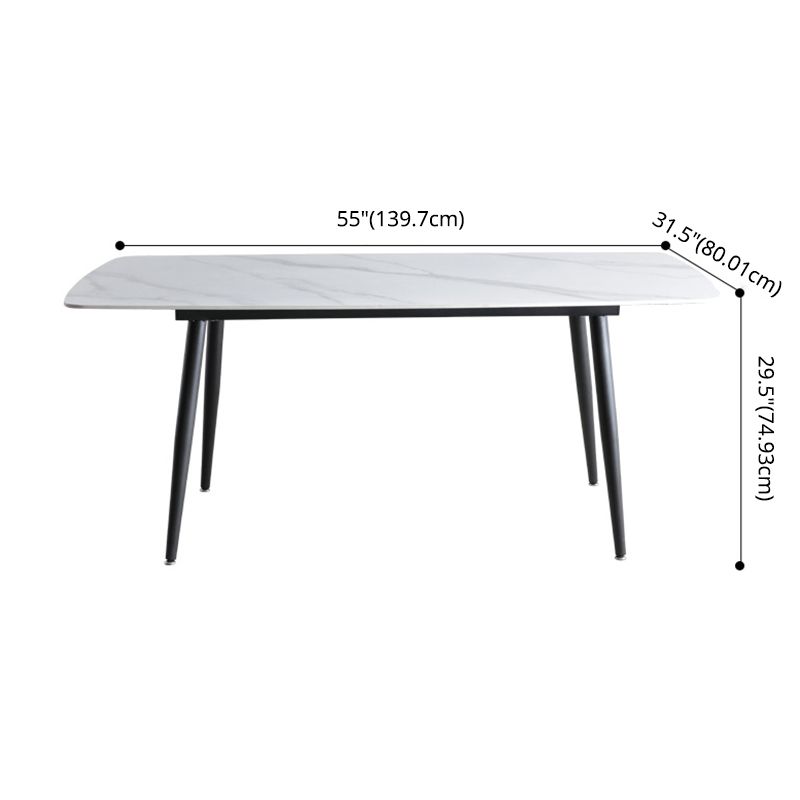 Contemporary Table Set with Sintered Stone Table and Upholstered Chairs Clearhalo 'Dining Room Sets' 'Dining Tables & Seating' 'dining_room_set' 'furn' 'furn_dining_room_set' 'Furniture' 'furniture_dining_room_set' 'Kitchen & Dining Furniture' 'kitchen&dining_furn' 'kitchen' 1200x1200_18ac87c7-1968-4c48-aa0a-f1c00ccf001b