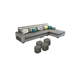 Modern Slipcovered L-Shape Sectional with Storage for Four People Clearhalo 'furn' 'furn_sectionals' 'Furniture' 'furniture_sectionals' 'kitchen' 'kitchen_sectionals' 'Living Room Furniture' 'Sectionals' 1200x1200_18ad84c3-aabb-4e59-8fb4-f2490a95433e