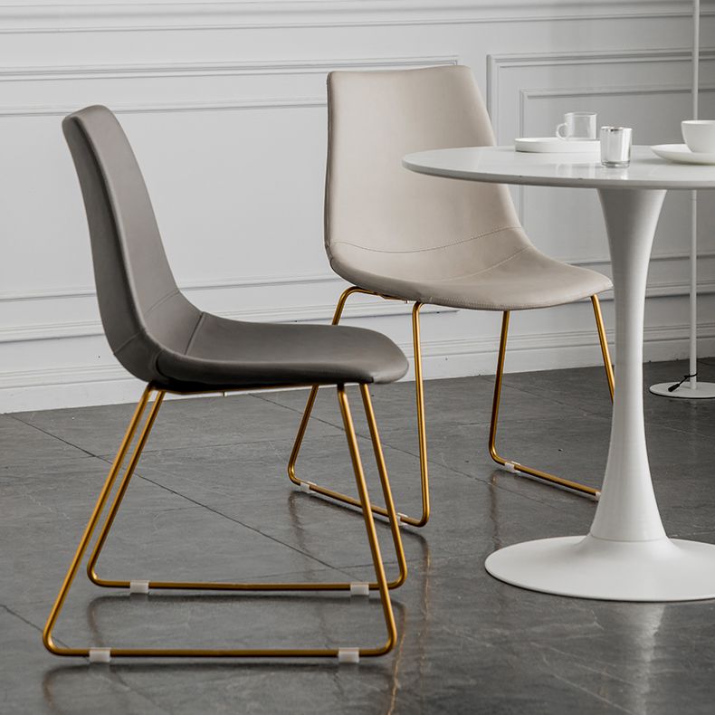 Scandinavian Design Solid Back Armless Dining Chairs Leather Dining Chairs Clearhalo 'Dining Chairs' 'Dining Tables & Seating' 'dining_chair' 'furn' 'furn_dining_chair' 'Furniture' 'Kitchen & Dining Furniture' 1200x1200_18ae995a-f3be-4f60-ab75-a6dec47c8cf3