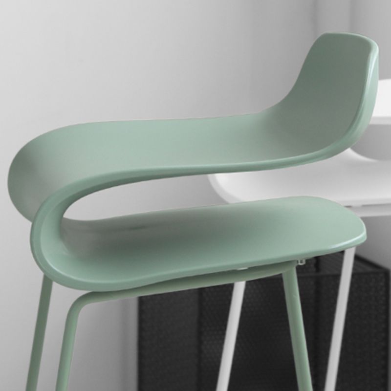 Modern Style Bar-stool Plastic Bar Stool with Metal Legs for Home Clearhalo 'Bar Furniture' 'Bar Stools' 'bar_stools' 'furn' 'furn_bar_stools' 'Furniture' 'Kitchen & Dining Furniture' 1200x1200_18afe484-d929-4ba8-9237-58141bb3a94e
