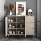 Gabinete paralero de la sala de estar de madera Glam Credenza con almacenamiento y cajones