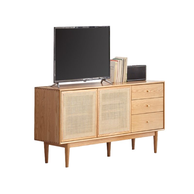 Scandinavian TV Stand Console with Wooden Shelf for Living Room Clearhalo 'furn' 'furn_tv_stands_entertainment_centers' 'Furniture' 'Living Room Furniture' 'TV Stands & Entertainment Centers' 'TV Stands & Media Storage Furniture' 'tv_stands_entertainment_centers' 1200x1200_18b194f9-a6c7-48b7-8b81-6f40c6724de7