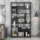 9.84"W 78.74"H Bookshelf Open Back Glam Style for Study Room Home Office Clearhalo 'Bookcases' 'furn' 'furn_bookcases' 'Furniture' 'furniture_bookcases' 'kitchen' 'kitchen_bookcases' 'Living Room Furniture' 'Office Furniture' 1200x1200_18b1bc2a-8307-431b-bf9b-d086b2329d4f