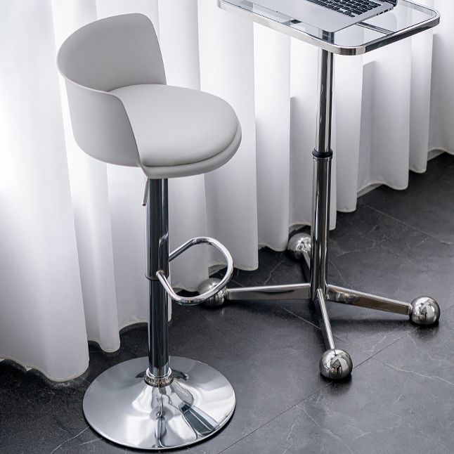 Modern Style Counter Stool Adjustable Height Stool with Footrest